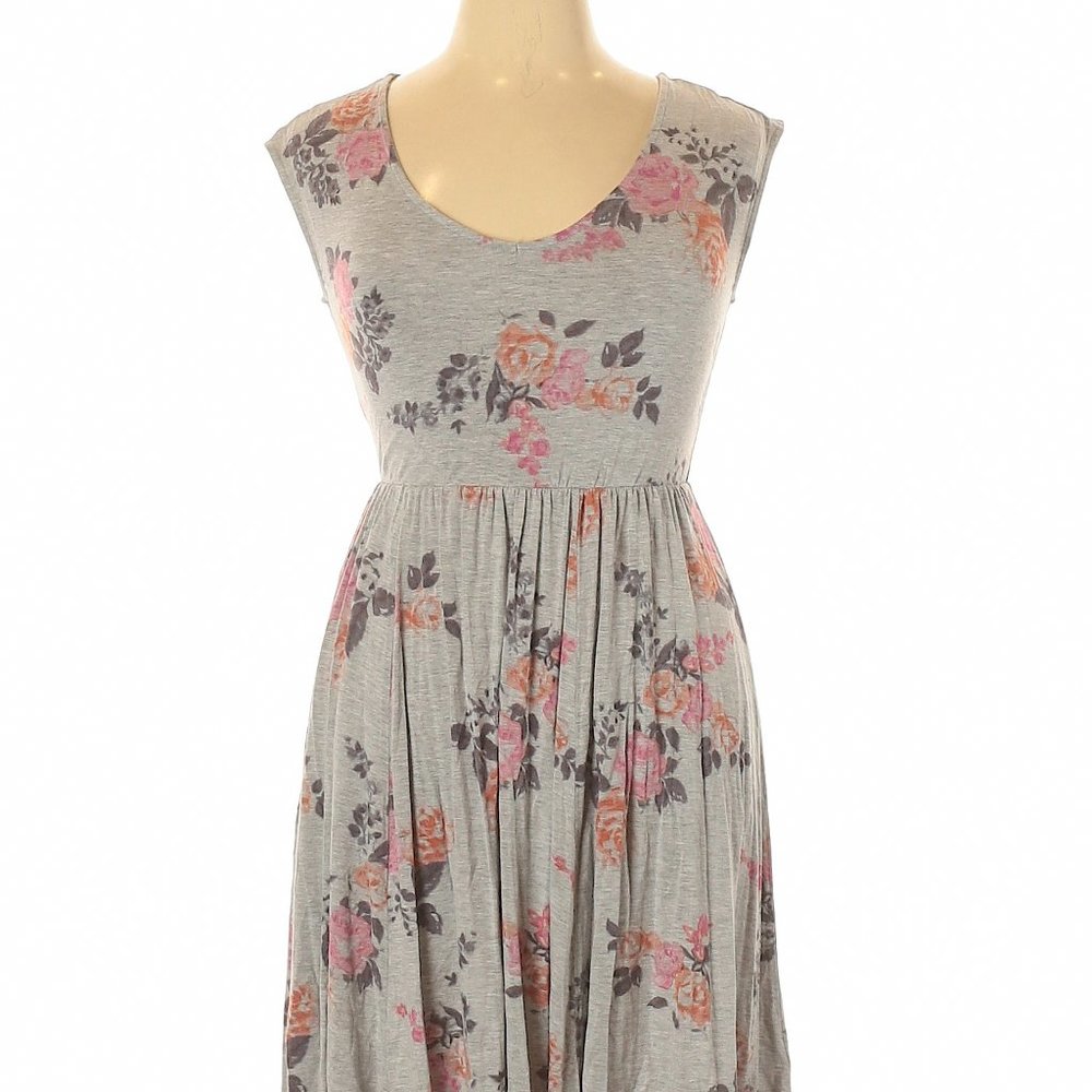 Torrid Gray Floral Dress